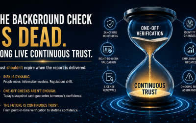 The Background Check Is Dead, Long Live Continuous Trust.